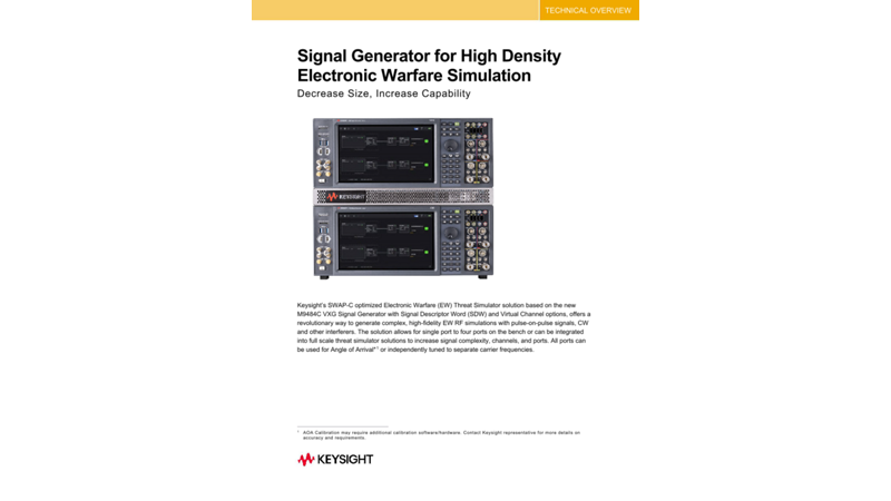 Signal Generator for High Density Electronic Warfare Simulation